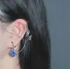 Europeu e Americano Venda Quente Transfronteiriça Clipe de Osso da Orelha com Franja Longa Corrente Punk Personalizada Brincos de Clipe de Orelha Brincos de Estilo Frio