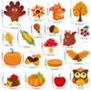 Pegatinas del Día de Acción de Gracias Pavo Buzón Pegatinas para Coche aptas Pegatinas Magnéticas Pegatinas Decorativas de Dibujos Animados Pegatinas para Fiestas Pegatinas Festivas Refrigerador