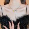 Collar de Mariposa con Grado Láser Collar para Mujer Gargantilla Cadena Clavícula Diseño Nicho Lujo Ligero Nuevo Estilo 2024
