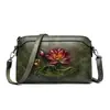 Bolso de hombro de moda para mujer, estilo étnico, repujado y tallado vintage, textura artística, estilo chino, diseño de nicho, bolso de mamá