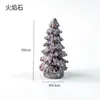 Adornos Navideños de Piedra Natural Transfronterizos Tallas de Pino Decoración del Hogar Manualidades de Cristal Árbol de Navidad de Escritorio