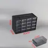 Caja de Elementos de Cajón de Escritorio de Plástico Japonés Caja de Almacenamiento Tipo Bloque de Construcción Estante para Materiales de Componentes Electrónicos Gabinete con Herramienta para Clasificar Tornillos