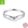 Anillo Yinji Yun de moissanita brillante y exquisito, nuevo, de plata de ley 925, chapado en platino, sencillo y ligero, de lujo, para mujer.