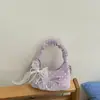 Bolsa de Mão Plissada com Laço Estilo Coreano Bolsa Meia-Lua para Mulheres 2026 Nova Moda Versátil Crossbody Bolsa para o Dia a Dia