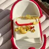 2025 Año del Serpiente en stock Cordón Dorado Rojo Pin Anti-Susto Seguridad para Bebés Broche para Mujeres Embarazadas Pin Creativo