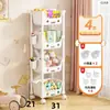 Estantería de almacenamiento multicapa con ruedas para juguetes infantiles, con ruedas, para el hogar, para organizar aperitivos y libros.