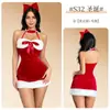Comercio Exterior Xianyi Transfronterizo Lencería Sexy Navideña, Uniforme de Tentación Puro Deseo, Ropa Sexy Coqueta Qqnys32