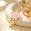 Colar Transfronteiriço Estilo Europeu e Americano Lua e Sol Design Retrô Colar Estrela e Lua Brilham Juntos Design de Nicho Acessórios Completos de Diamante para Mulheres