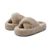 Pantuflas Peludas de Otoño e Invierno para Mujer 2025 Nuevas para el Hogar Antideslizantes de Suela Alta Ponibles Soporte de Arco Algodón Cálido