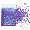 Brillantina de uñas, brillantina ultrafina, brillantina en polvo, lentejuelas, traje morado mixto, esmalte de uñas, pegamento, joyería transfronteriza