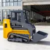 Exportar a Europa Cargador de Orugas Múltiples Accesorios Cargador Compacto de Dirección Deslizante Excavadora Pequeña de Uso Agrícola Propio