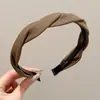 Faixa de cabelo xadrez de cetim para mulheres, faixa de cabelo antiderrapante para outono e inverno, uso diário, faixa de cabelo para lavar o rosto, acessório de cabelo de coroa alta