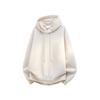 Sudadera Casual con Capucha Otoño e Invierno 2025 Cálida de Alto Gramaje Engrosada Doble Cara de Forro Polar Sudadera Chaqueta Color Bloque Talla Grande