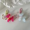 Lindo llavero colgante de perro globo de gelatina colorido de dibujos animados cachorro cadena para teléfono móvil accesorios de llavero GJ022