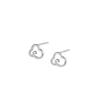 Pendientes Yue Er Xin S925 de plata esterlina con forma de nube, pendientes femeninos de plata lisa, hechos a mano, con temperamento, pendientes pequeños y sencillos para estudiantes, joyería