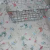 Tela de Bordado Floral de Malla Hecha a Mano con Hilo Multicolor Tela Bordada para Camisola Hanfu