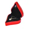 Caja de Joyería con Forma de Corazón Caja para Anillos con Luz LED Caja de Empaque de Joyería de Alta Gama Caja para Colgante Caja de Regalo para Pendientes Cruzados de Ins