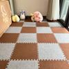 Alfombra Patchwork de Lino Alfombra para Gatear para Niños Tatami Resistente a la Suciedad Fácil de Cuidar Alfombra de Espuma para Piso de Dormitorio