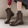 Botas Martin Adelgazantes Peludas para Mujer 2026 Nuevo Otoño Invierno Marrón Merade Botines Cortos para Mujer Suela Gruesa Botas Adelgazantes Británicas para Mujer