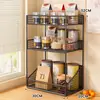 Estante para tazas para escritorio, estante de almacenamiento de tazas de múltiples niveles, estante para bocadillos, estante de almacenamiento en capas para tazas de café y tazas de escritorio