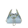 Bolso Hobo de Cordón con Estampado de Rombos para el Día a Día, Bolso de Hombro con Cadena Estilo Chanel, Bolso Grande de Moda y Versátil para el Trabajo