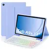 Capa de Teclado Bluetooth para Samsung A9Plus X210/X216/X218/Teclado com Retroiluminação RGB e Capa Protetora para Mouse
