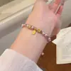 Pulsera Popular de Perlas Bendición de Flores, Pulsera de Amatista de Lujo Ligero y Gama Alta, Pulsera de Zirconita con Perlas de Nicho para Niñas