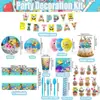 Nuevo Bob Esponja Paibig Estrella Tema Fiesta de Cumpleaños Infantil Decoración Plato de Papel Dibujos Animados Plato de Cena Traje