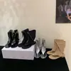 Sandalias Chanclas de Tacón Grueso Estilo Francés de Gama Alta para Mujer, Nuevo Estilo Bota Verano 2025