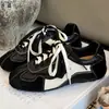 Tênis de treino alemães de couro genuíno, estilo retrô, color block, com cadarço, para mulheres, nova coleção outono 2026, versáteis, com sola macia, tênis casuais para homens e mulheres