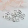 Accesorios de joyería DIY chapados en cobre, hebilla de resorte de oro de 18 quilates, pulsera hecha a mano, cierre de hebilla redonda