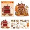 Casa de Campo de Outono Casa de Campo de Outono Adesivos de Paisagem DIY Diário de Paisagem Colagem Pacote de Adesivos Decorativos