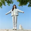 Nueva Moda Jacket de Algodón Patchwork de Alta Calidad Suelta para Mujer 2026 Invierno Corta Cálida Adelgazante Abrigo para Petites
