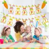 Nuevo Fondo de Banner para Decoración de Fiesta de Pascua, Montaje de Decoración Festiva, Banderines y Guirnaldas de Conejito de Pascua