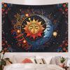 Tapeçaria de Sol e Lua para Comércio Transfronteiriço, Decoração de Sala de Estar, Pano Pendurado, Amazon Hot Plant Flower Tapeçaria