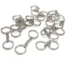 Anillo para Llaves de Hierro de 20 mm con Cadena de 4 Secciones Anillo de Hardware de Doble Círculo Niquelado Accesorios de Llavero de Metal para Joyería