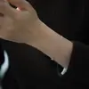 Pulseira Ondulada Banhada a Ouro 14K Prata de Lei 925 Feminina Corrente Torcida Simples Corrente Flor Torcida Versátil Fina Lisa