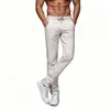 Pantalones Casuales de Pierna Recta de Color Sólido Estilo Americano para Hombre, Modelos Juveniles, Múltiples Colores Disponibles, Pantalones Largos Versátiles de Corte Ajustado