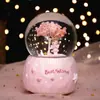 Castelo de Conto de Fadas Bola de Cristal, Carruagem Colorida, Caixa de Música com Neve Sonhadora, Presente de Natal para Meninos e Meninas, Item Decorativo