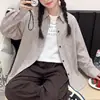 Top de rayas para niñas transfronterizo 2026 Nuevo estilo Camisa estilo coreano para niños de mediana y mayor edad Moderna Camisa con letras bordadas Tendencia