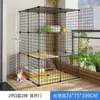 Jaula para gatos casa interior jaula vacía espacio libre súper grande casa para gatos casa para gatos nido de dos pisos tres pisos villa para gatos pequeños