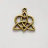 Accesorios hechos a mano DIY 24*22MM nudo celta de amor colgante de collar hueco de doble cara accesorios vintage colgante