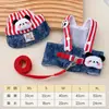 Ropa para Perros Primavera y Verano Arnés de Mezclilla con Oso Correa Correa para Teddy Bichon Sombrero de Sol Correa para Paseo de Gato Mascota