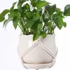 Saco de Rede para Vaso de Flores de Jardinagem Transfronteiriça, Cesto Suspenso de Corda de Algodão Tecido à Mão, Saco de Rede para Plantas Verdes Suspensas para Interior e Exterior, Produto Único
