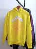 Sudadera con capucha para hombre de algodón puro con forro polar y estampado de telaraña Sp5Der