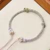 Novo Produto Flor de Gola Pulseira Corda Trançada Pulseira Semi-Acabada Estrela de Cinco Pontas Corda Vermelha Material para Fazer Sozinho Ferramenta de Polimento Joias