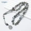 45 Piezas de Cuentas de Oración de 10*10mm, Pulsera de Estilo de Oriente Medio con Cuentas de Oración de Aleación en la Parte Inferior, Cuentas de Oración para Cocinar, Pulsera de Cuentas de Alabanza