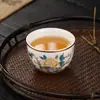 Taza Maestra de Cerámica Pintada Seca Jane Taza de Té Pu'er de Alta Calidad Taza de Cata de Té Tazas de Té Hogar Juego de Té Kung Fu Taza Individual