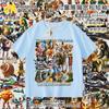 Camiseta Infantil Ropa Hombre Palo de Madera Tongtongge Montaña y Mar Extranjero Abstracto Camisa Clásica de Manga Corta Verano para Niños Tendencia Ins