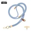 Cordón de alta gama para teléfono móvil 6MM resistente para colgar en el cuello ajustable para exteriores anti-pérdida cuerda trenzada para muñeca delicada oro
